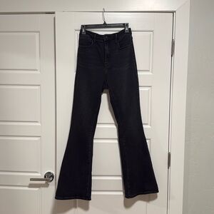 Good American good legs high rise black flare Jean size 8/29
